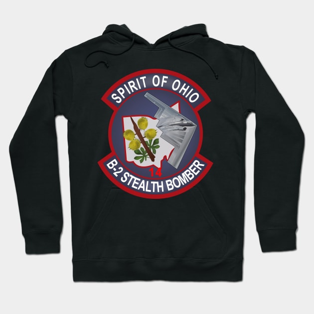 B2 - Spirit of Ohio - Stealth Bomber wo Txt Hoodie by twix123844